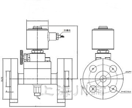 帶手動防爆電（diàn）磁閥結（jié）構圖（tú）