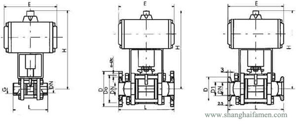  氣動真空球（qiú）閥結構圖